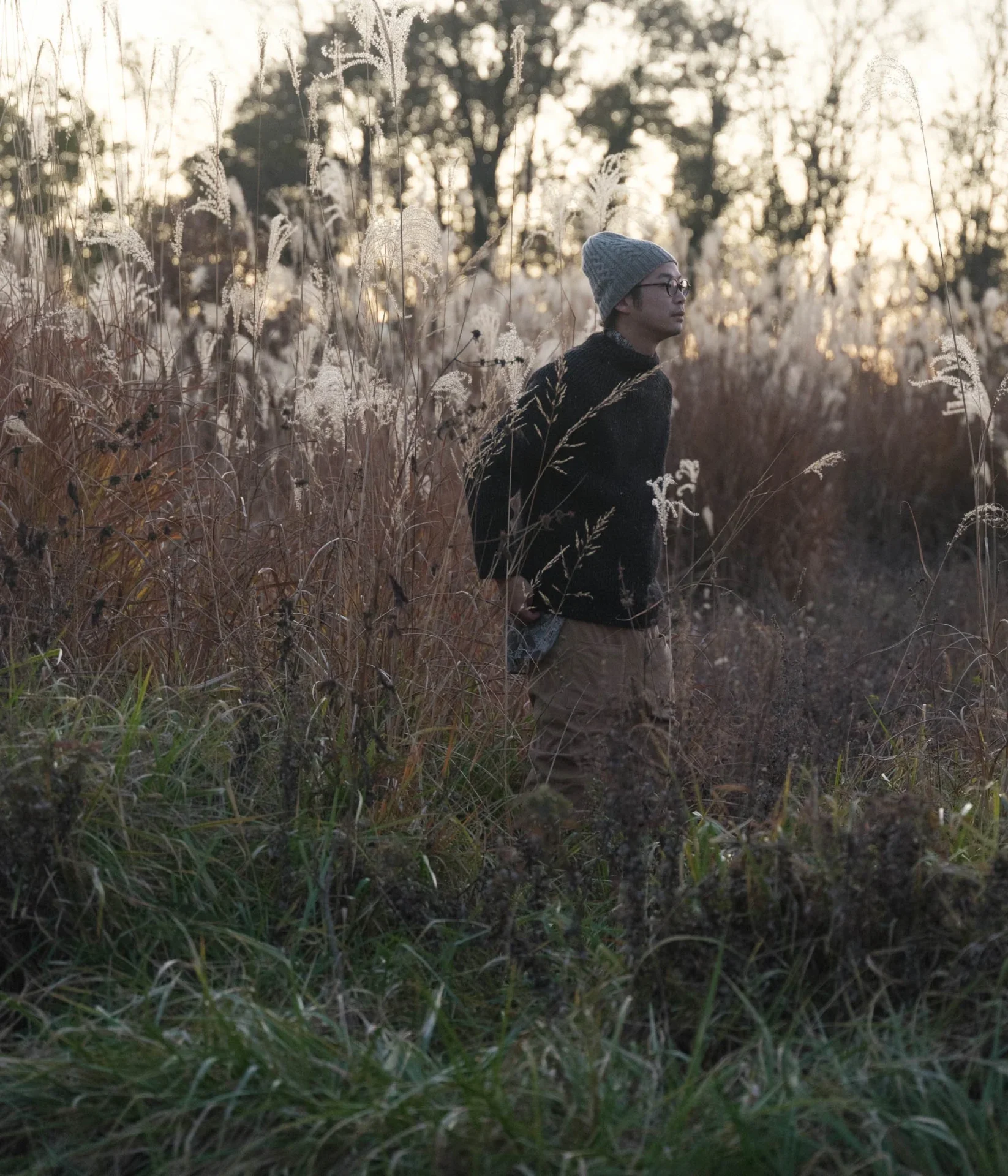 湯たんぽみたいなアランニット帽子